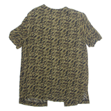 MISS DORBY Open Womens Printed Top Green Animal Print L