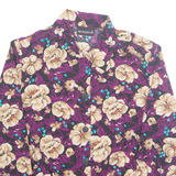 NOTATIONS Womens Printed Shirt Purple Collared Long Sleeve Floral M