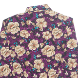 NOTATIONS Womens Printed Shirt Purple Collared Long Sleeve Floral M
