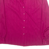 Womens Shirt Pink Collared Long Sleeve L
