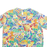 NEW EDITIONS Womens Printed Top Blue Crazy Pattern M