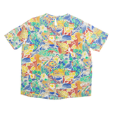 NEW EDITIONS Womens Printed Top Blue Crazy Pattern M