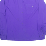 Womens Blouse Purple High Neck Long Sleeve L