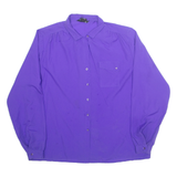 Womens Blouse Purple High Neck Long Sleeve L