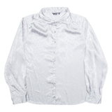 ELEMENT Womens Printed Shirt Silver Collared Long Sleeve Spotted XL