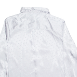 ELEMENT Womens Printed Shirt Silver Collared Long Sleeve Spotted XL
