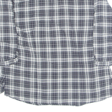 ZARA Womens Printed Blouse Grey V-Neck 3/4 Sleeve Check UK 14