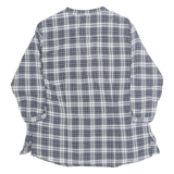 ZARA Womens Printed Blouse Grey V-Neck 3/4 Sleeve Check UK 14