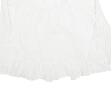 ZARA Womens Cropped Blouse White Long Sleeve L