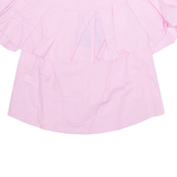 ZARA Womens Cropped Blouse Pink S