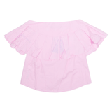 ZARA Womens Cropped Blouse Pink S