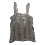Womens Camisole Vest Brown Sleeveless Striped S
