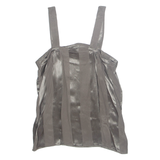 Womens Camisole Vest Brown Sleeveless Striped S