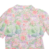 WEINBERG Womens Printed Shirt Pink Collared Off Shoulder Floral M