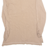 TOMMY HILFIGER Womens Top Beige Long Sleeve S