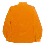 YUKALI Womens Blouse Orange High Neck Long Sleeve L