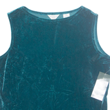 LAURA ASHLEY Petite Womens Vest Green Sleeveless M