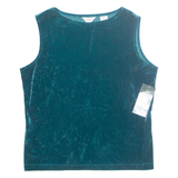 LAURA ASHLEY Petite Womens Vest Green Sleeveless M