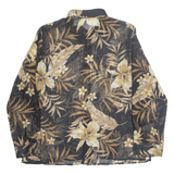 ALFRED DUNNER Sheer Womens Printed Shirt Brown Collared Long Sleeve Floral L