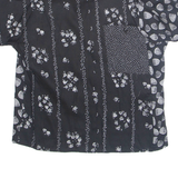 LESLIE FAY Petite Womens Printed Top Black Crazy Pattern S