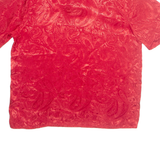 Womens Printed Top Red L