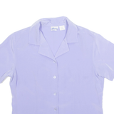 ANNA Womens Shirt Purple Collared S