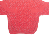 AVENUES Womens Printed Top Red Crazy Pattern L