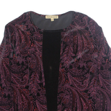 NOTATIONS Womens Printed Blouse Purple Long Sleeve Paisley XL