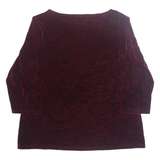 Womens Top Maroon 3/4 Sleeve XL