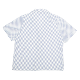LAUREN LEE Womens Printed Shirt White Collared Spotted L