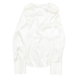 ZARA Womens Shirt Cream Collared Long Sleeve M