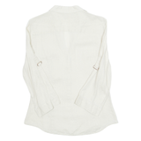 ZARA Womens Shirt Beige Collared Long Sleeve S