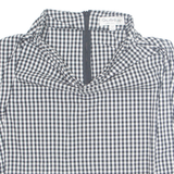 MISS SELFRIDGE Womens Off Shoulder Top Black Long Sleeve Gingham UK 8
