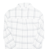 H&M Womens Printed Shirt White Collared Long Sleeve Check UK 8