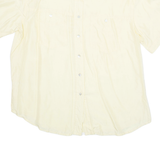 Sheer Womens Shirt Yellow Collared Silk UK 18