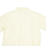 Sheer Womens Shirt Yellow Collared Silk UK 18