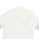 MARCONA Sheer Womens Shirt Beige Collared Floral L