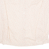Womens Printed Shirt Beige Collared Long Sleeve Floral M