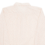 Womens Printed Shirt Beige Collared Long Sleeve Floral M
