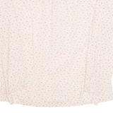 Womens Printed Shirt Beige Collared Long Sleeve Floral M