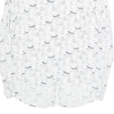 Animals Womens Printed Top White Long Sleeve Crazy Pattern L