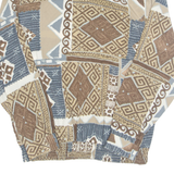 ALFRED DUNNER Elasticated Hem Womens Printed Shirt Brown Crazy Pattern M