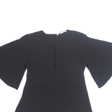 ZARA Belted Womens Blouse Black XS