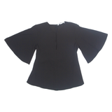ZARA Belted Womens Blouse Black XS
