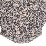 NEW LOOK Womens Printed Blouse Brown V-Neck Long Sleeve Animal Print UK 6