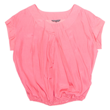 LIMITED COLLECTION Elasticated Hem Womens Top Pink M