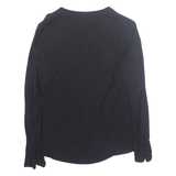 Womens Top Black V-Neck Long Sleeve M