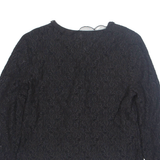 ELLA ROSE Womens Blouse Black V-Neck Long Sleeve XL