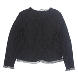 ELLA ROSE Womens Blouse Black V-Neck Long Sleeve XL