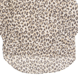 H&M Sheer Womens Printed Shirt Brown Collared Long Sleeve Animal Print S